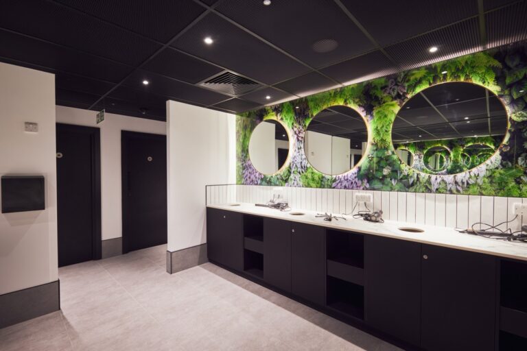 modern changing area