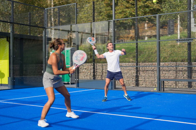 two people playing padel at alderley park