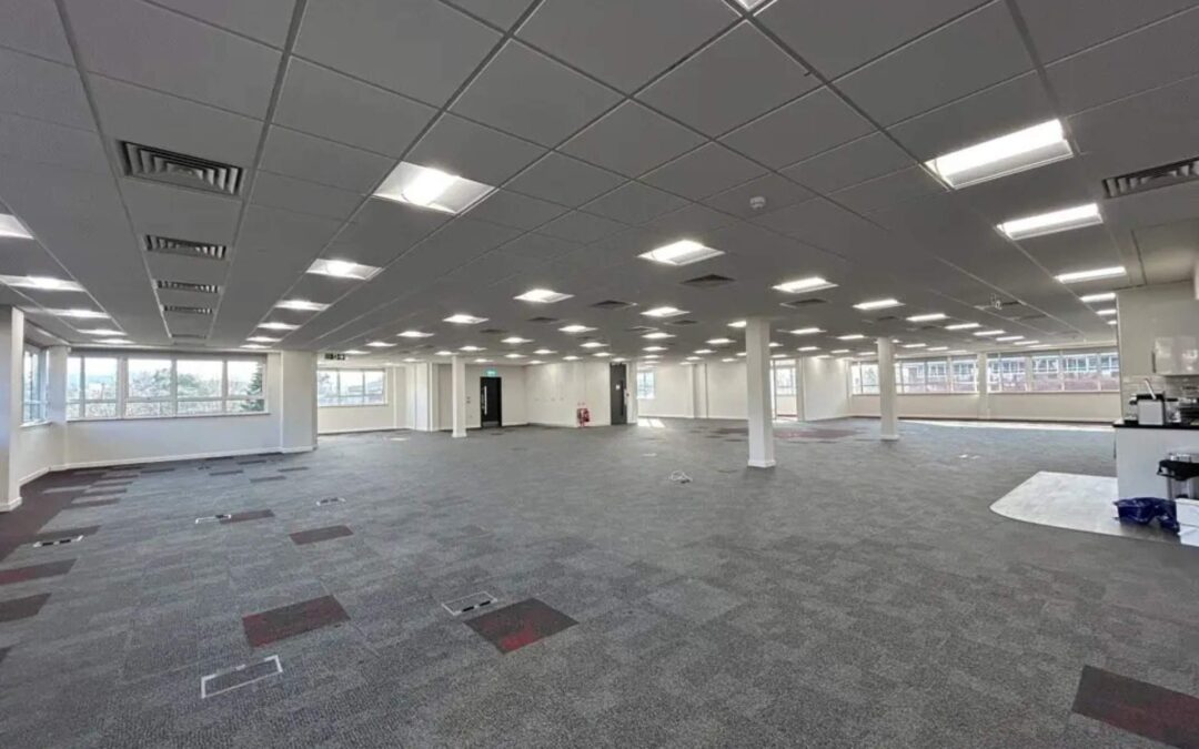 large empty office floor plate