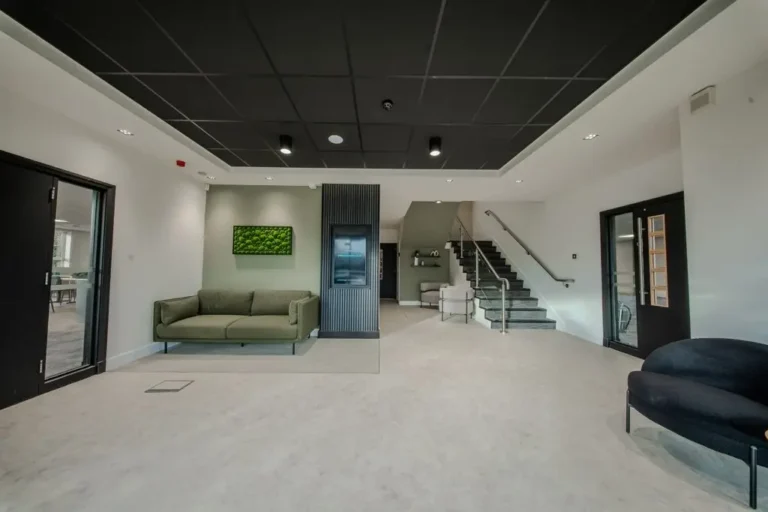 modern open plan entrance area for offices